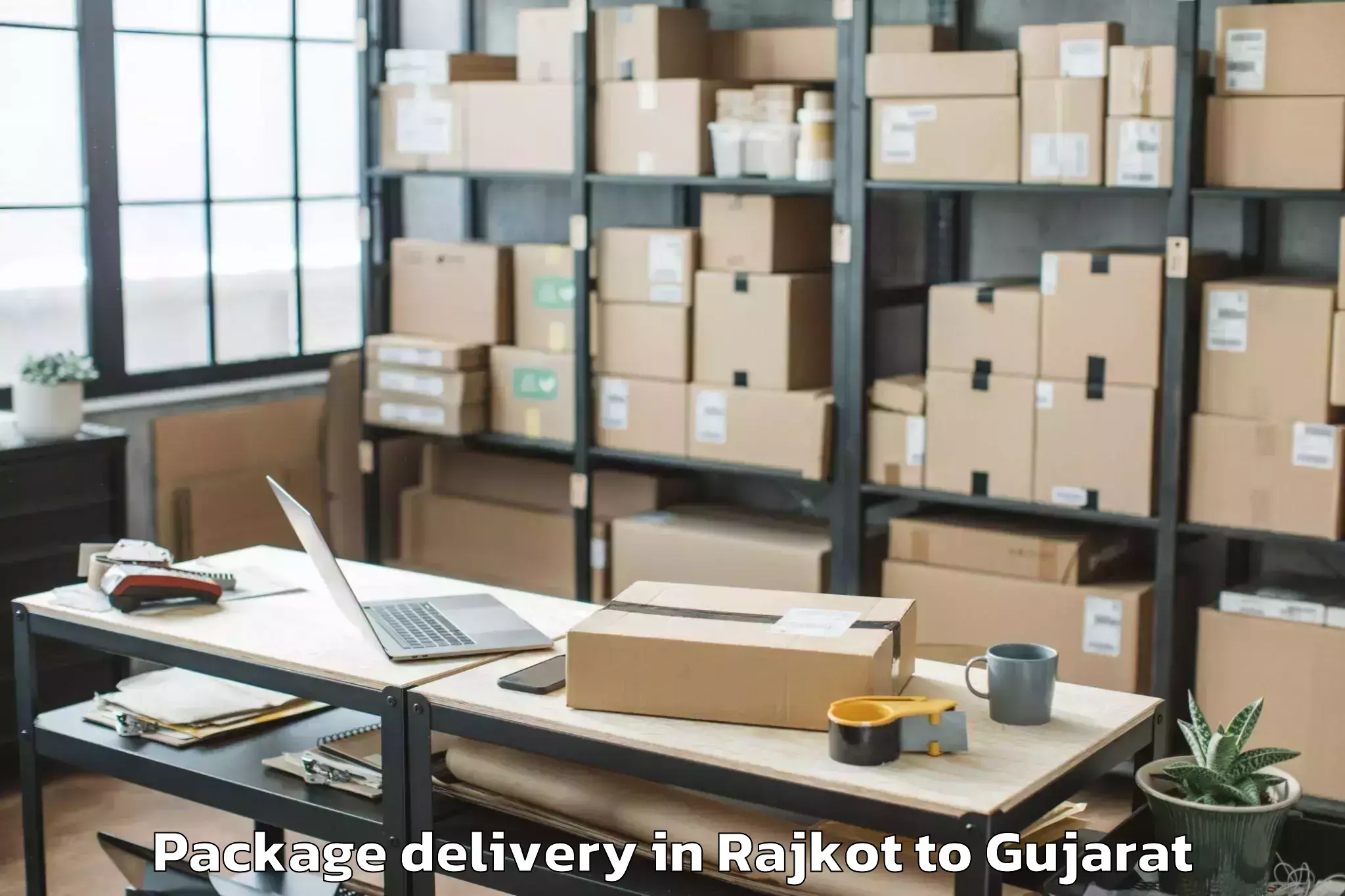 Easy Rajkot to Satlasana Package Delivery Booking